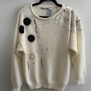 Chic Embellished Cream RINO ROSSI Sweater